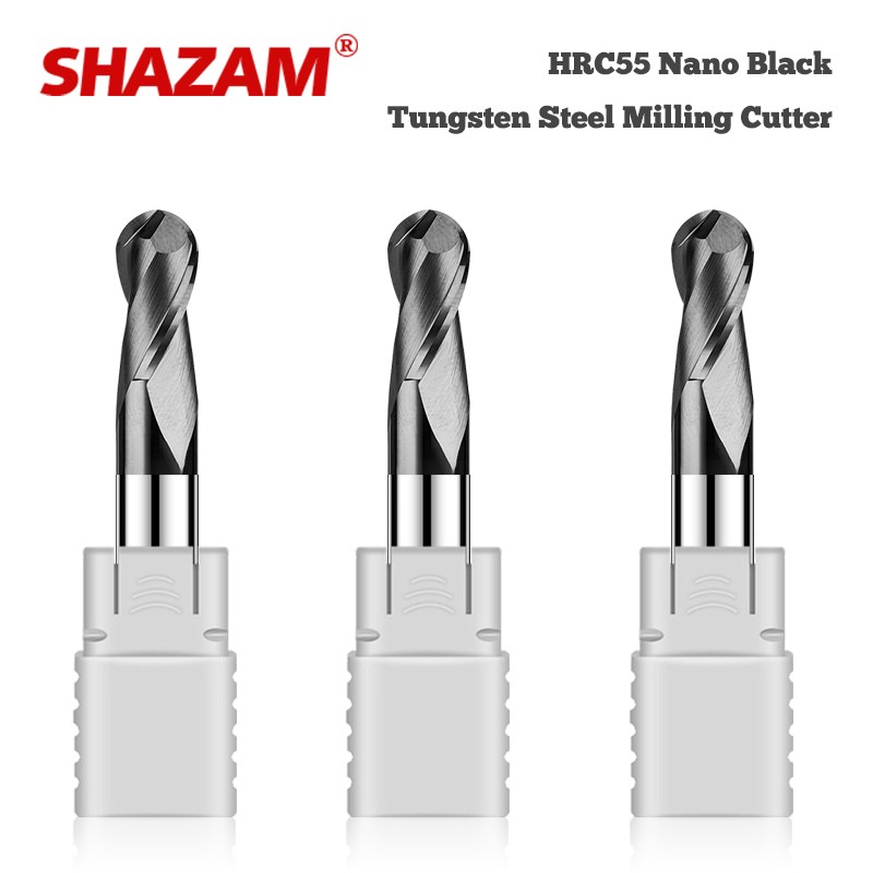 End Mill Set - SHAZAM HRC55 2-Flute Ball End Mill