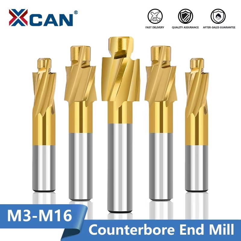 End Mill Set - XCAN Milling Cutter M3-M16 Counterbore End