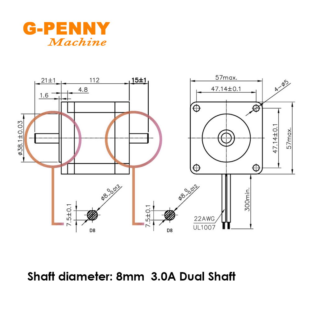 NEMA23 57x112mm 3Nm Stepper Mo - огляд і ціна Nema23 Stepper