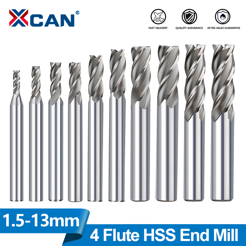 XCAN HSS Milling Cutter 4 Flut - огляд і ціна End Mill Set
