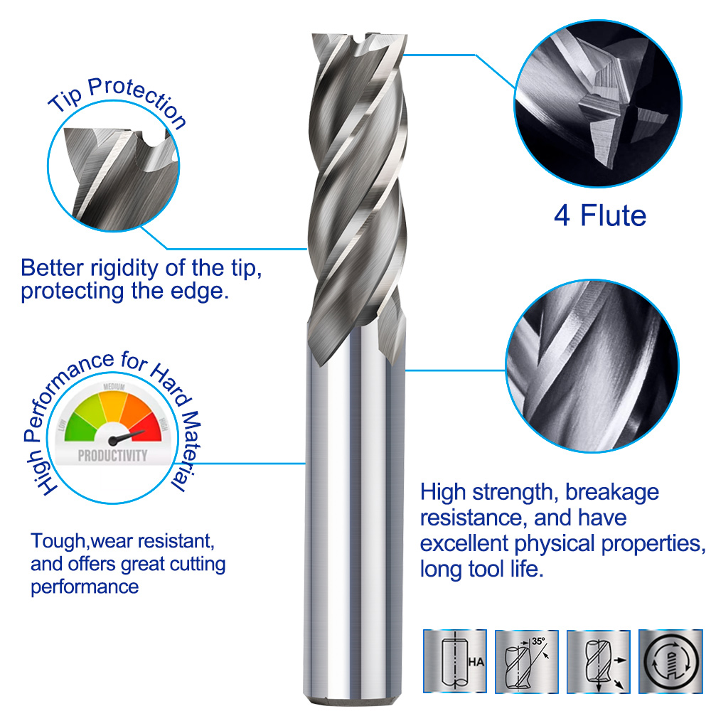 XCAN HSS Milling Cutter 4 Flut - огляд і ціна End Mill Set