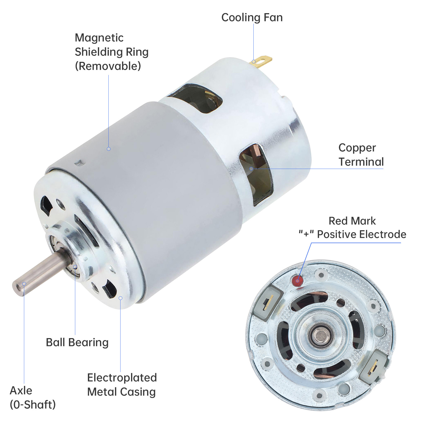12V-24V 775 Electric DC Motor  - огляд і ціна Gt2 Pulley