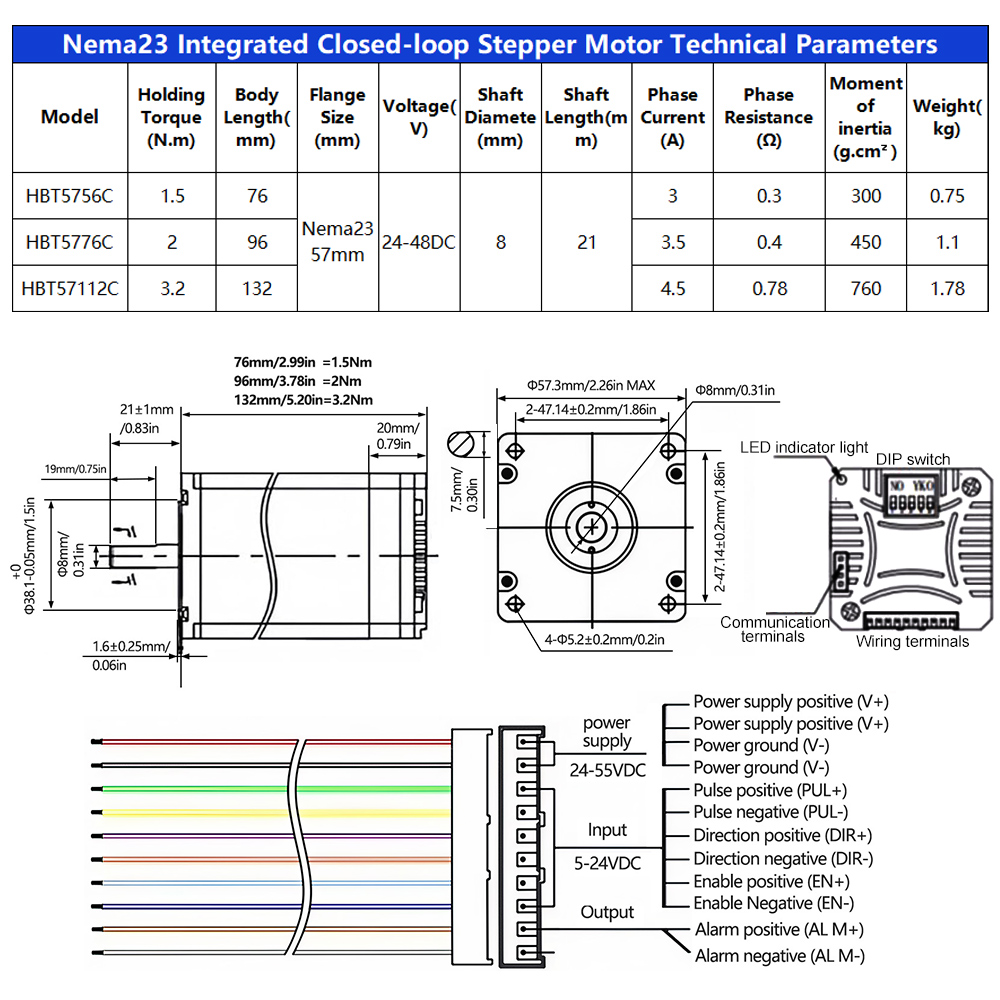 57mm Nema23 Closed Loop Geared - огляд і ціна Nema23 Stepper