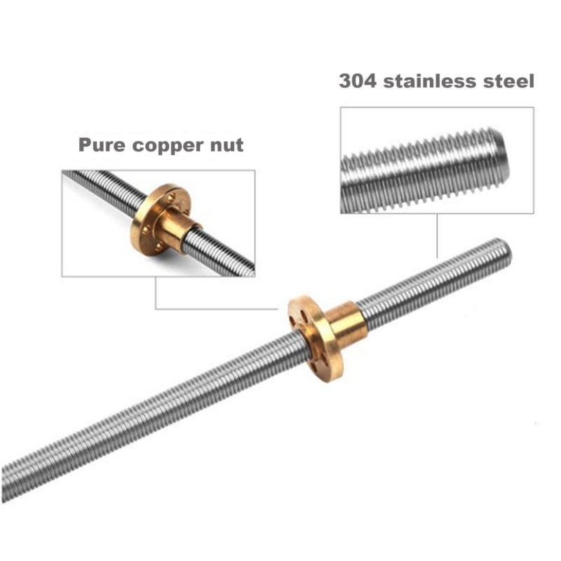 T8 Lead Screw Left-hand Thread - огляд і ціна Lead Screw 8Mm