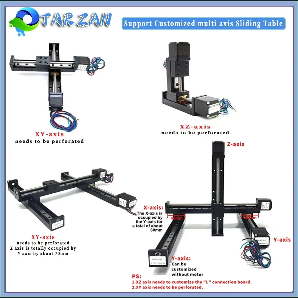 CNC Mini T-type Sliding Table  - огляд і ціна Linear Rod 8Mm