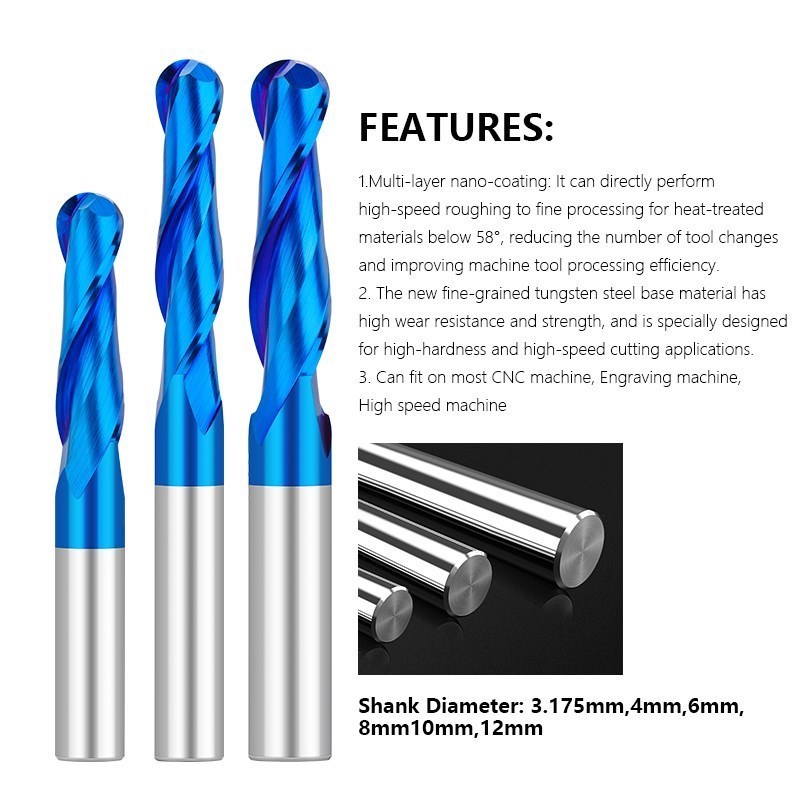 XCAN Ball Nose End Mill 3.175  - огляд і ціна End Mill Set