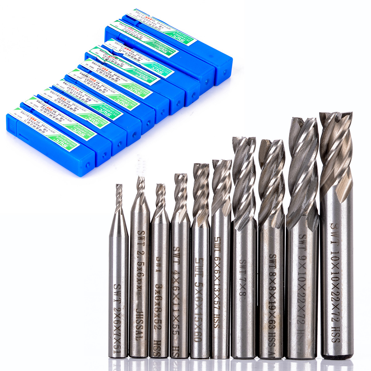 New 2F/3F/4F Flute 2mm/3mm/4mm - огляд і ціна End Mill Set