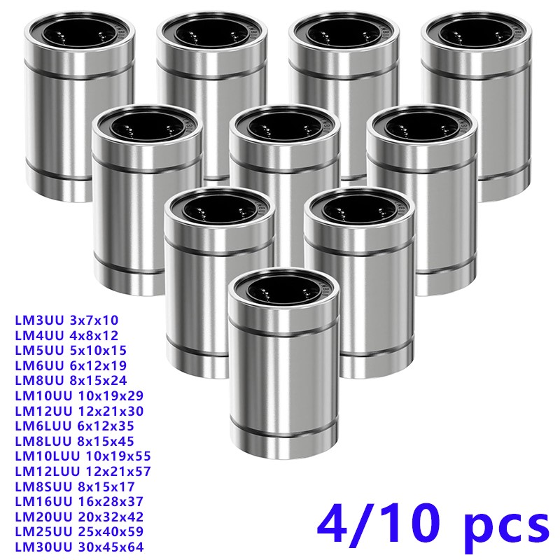 4/10PCS LM8UU LM10UU LM16UU LM - огляд і ціна Linear Rod 8Mm